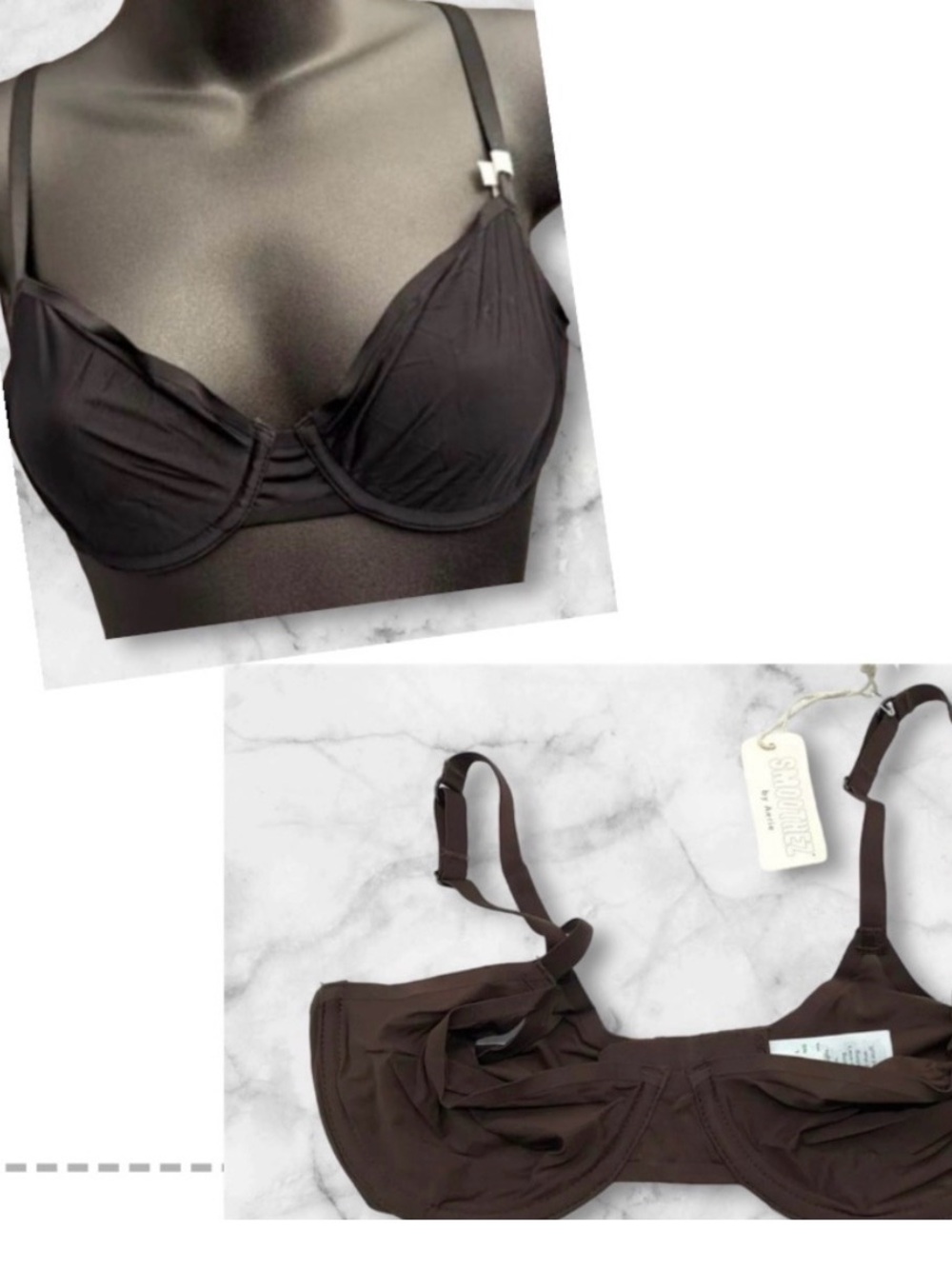 NWT aerie 32C SMOOTHEZ  unlined underwire bra: color Brown MSRP $40